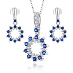 Load image into Gallery viewer, Loretana Necklace & Earrings Set Modern 925 Sterling Silver Jewelry Sets Star of David Rhodium Plating