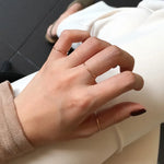 Load image into Gallery viewer, 925 Silver Gold-Plated Thin Stacking Ring