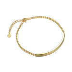 Load image into Gallery viewer, Fashion Beads Bar ID Bracelet | Engravable 925 Sterling Silver