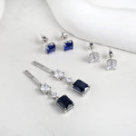 Load image into Gallery viewer, Loretana Interchangeable Erring's Zircon Rhodium 925 Silver