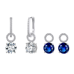 Load image into Gallery viewer, Loretana Interchangeable Erring's Zircon Rhodium 925 Silver