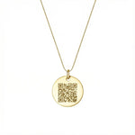 Load image into Gallery viewer, Custom Laser Engraved Signet Coin Necklace 925 Sterling Silver 14K Gold Plated