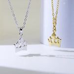 Load image into Gallery viewer, Crown Pendant Charm 925 Sterling Silver 18K Gold Plated Regal Series