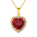 Load image into Gallery viewer, Loretana Red Heart Gold Plated Necklace
