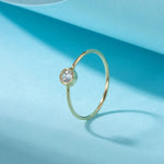 Load image into Gallery viewer, 925 Silver Gold-Plated Zirconia Wedding Band