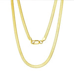 Laadi pilt galeriivaaturisse, Italian Flexible Flat Snake Chain Necklace 925 Sterling Silver Gold Filled 3mm