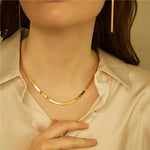 Laadi pilt galeriivaaturisse, Italian Flexible Flat Snake Chain Necklace 925 Sterling Silver Gold Filled 3mm