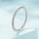 Load image into Gallery viewer, Twisted Rope Ring 925 Silver Rhodium-Plated
