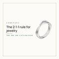 What Is the 2:1:1 Rule for Jewelry? Loretana cover with the 925 silver twisted knot stacking ring.