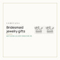 What Jewelry Should You Give Your Bridesmaids? Loretana cover with the 925 silver crown stud earrings.