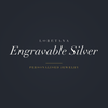 Loretana banner, engravable silver personalised jewelry