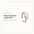 What Engraved Gift Can I Buy for Under €50? Loretana cover with the Engravable Heart Ring, 925 silver.