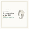 What Engraved Gift Can I Buy for Under €50? Loretana cover with the Engravable Heart Ring, 925 silver.