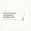 How Much Does an Engraved Pendant Cost? Loretana cover with the Engraved Square Necklace, 14K gold-plated 925 silver.