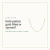 What Is the Difference Between Gold-Plated, Gold-Filled and Vermeil? Loretana cover with the 14k gold paperclip chain necklace.