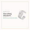 How a Ring Should Fit — and how adjustable rings work. Loretana cover with the Twisted Wave Ring, Adjustable · 925 Silver.