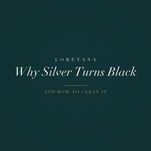 Loretana banner, why silver turns black and how to clean it