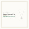 How laser engraving works on 925 silver. Loretana cover with the 925 Silver Engraved Coin Necklace.