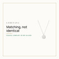 What Matching Jewelry Works for Couples? Loretana cover with the 925 silver engraved coin necklace.