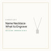 Name necklace: what to engrave. Loretana cover with the Engraved Square Necklace, 925 silver.