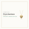 Photo engraved necklace: your photo on silver. Loretana cover with the Photo Engraved Heart Necklace, 14K gold-plated.