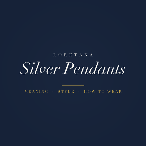 Loretana banner, silver pendants guide in 925 sterling silver