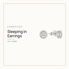 Sleeping in Earrings — is it okay. Loretana cover with the Round Solitaire CZ Studs · 925 Silver.