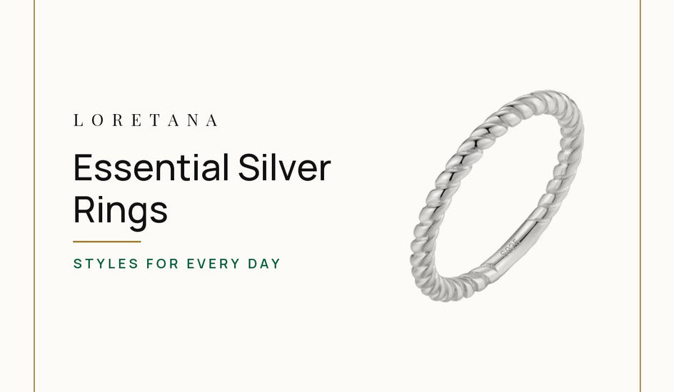 Essential Silver Rings — styles for every day. Loretana cover with the Twisted Rope Band Ring · 925 Silver.