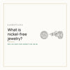 What Is Nickel-Free Jewelry? Loretana cover with the 925 silver round solitaire studs.