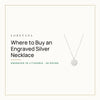 Where to buy an engraved silver necklace. Loretana cover with the Engraved Coin Necklace, 925 silver.