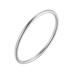 Laadi pilt galeriivaaturisse, 925 Silver Rhodium-Plated  Thin Stacking Ring