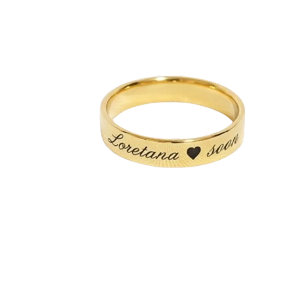 3mm Engravable Thin Band Ring 925 Sterling Silver Gold Plated
