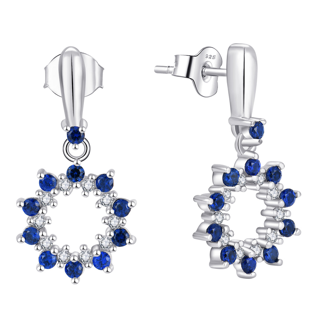 Loretana Necklace & Earrings Set Modern 925 Sterling Silver Jewelry Sets Star of David Rhodium Plating