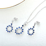 Load image into Gallery viewer, Loretana Necklace &amp; Earrings Set Modern 925 Sterling Silver Jewelry Sets Star of David Rhodium Plating
