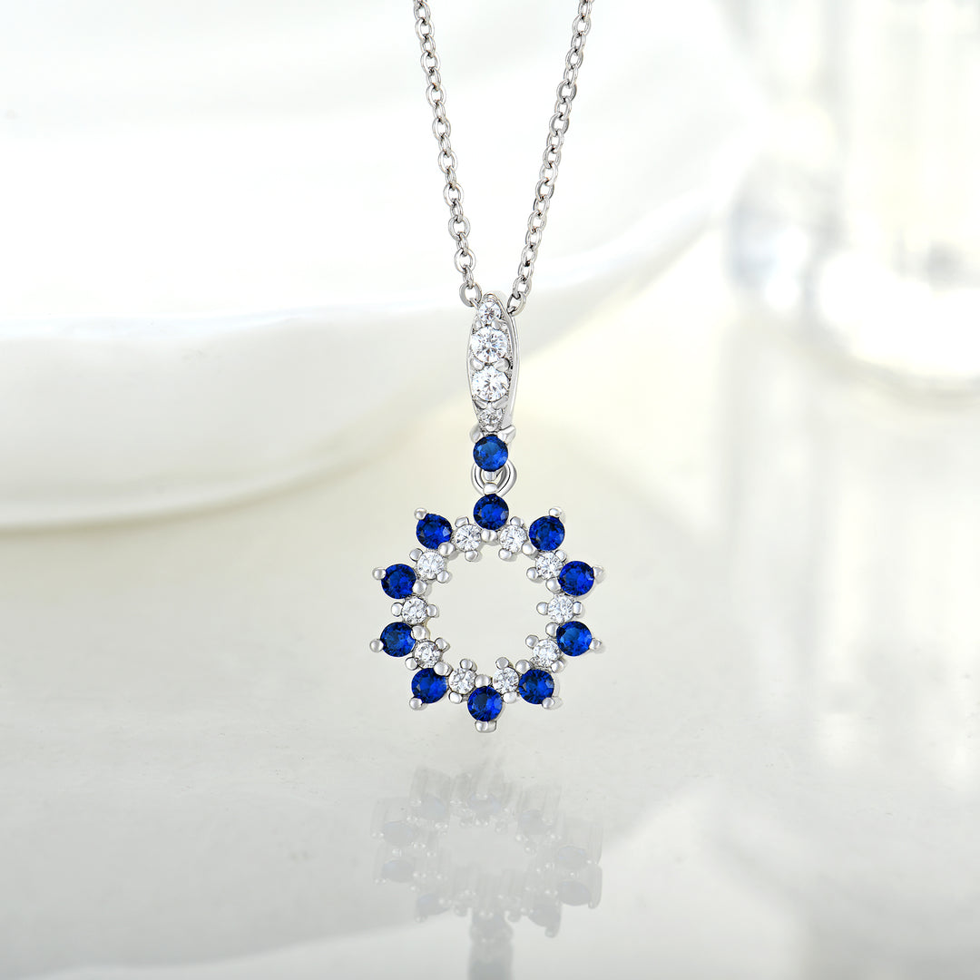 Loretana Necklace & Earrings Set Modern 925 Sterling Silver Jewelry Sets Star of David Rhodium Plating