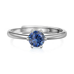 Load image into Gallery viewer, Custom Birthstone Cubic Zircon Ring 925 Sterling Silver Diamond Series