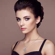 Loretana Necklace & Earrings Set Modern 925 Sterling Silver Jewelry Sets Star of David Rhodium Plating