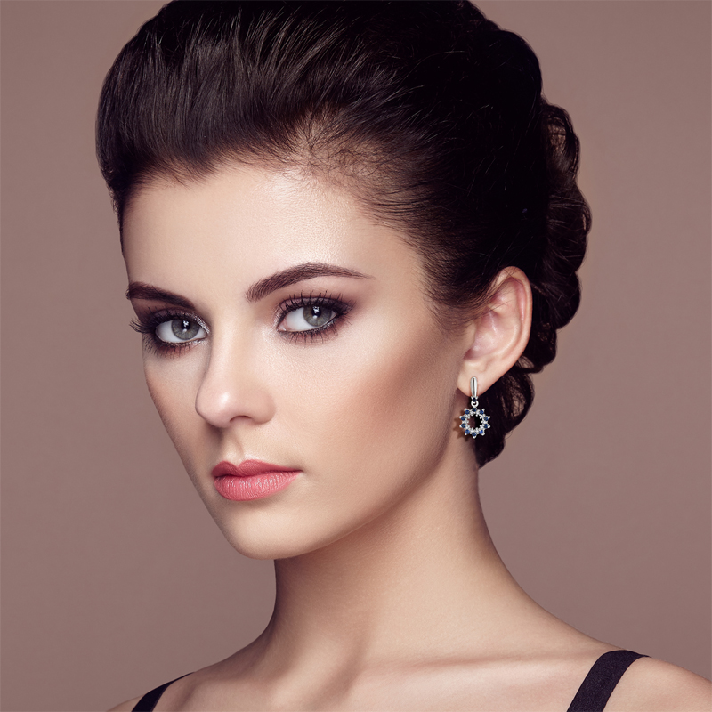 Loretana Necklace & Earrings Set Modern 925 Sterling Silver Jewelry Sets Star of David Rhodium Plating