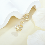 Load image into Gallery viewer, Loretana Romantic 18K Gold Plated Heart Pendant Necklace &amp; Earrings Set 925 Sterling Silver Jewelry Set with Valentine&#39;s Day Jewelry Gift
