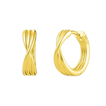 Load image into Gallery viewer, Minimalist 14K Gold Plated 925 Sterling Silver Hoop Earrings for Women