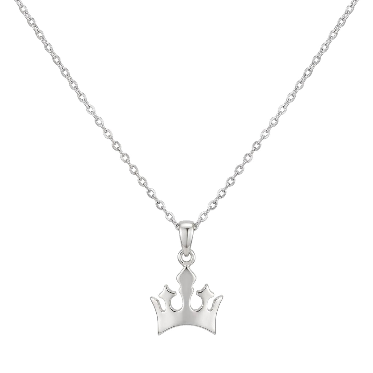 Crown pendant necklace in 925 sterling silver