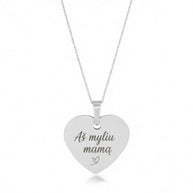 925 Silver Engraved Round Coin Necklace displayed on a pure white background to showcase its polished circular pendant.
