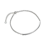 Load image into Gallery viewer, Fashion Beads Bar ID Bracelet | Custom Engravable 925 Sterling Silver