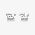 Load image into Gallery viewer, Tiny Crown Stud Earrings - 925 Sterling Silver Hypoallergenic | Loretana