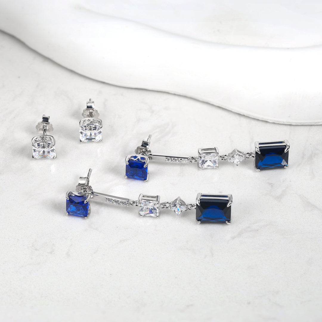 Loretana Interchangeable Erring's Zircon Rhodium 925 Silver