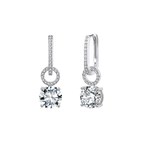 Load image into Gallery viewer, Loretana Interchangeable Erring&#39;s Zircon Rhodium 925 Silver
