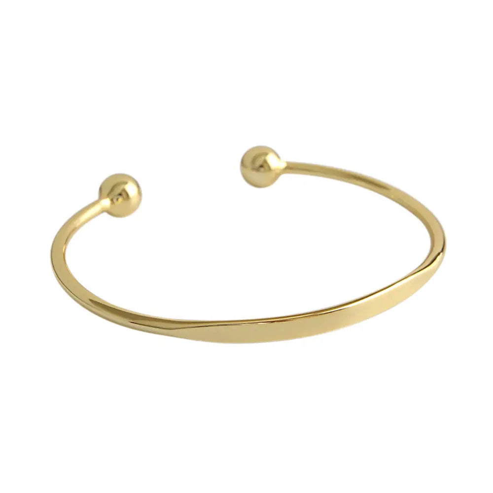 Personalized Letter Bangle - 18K Gold Plated 925 Silver