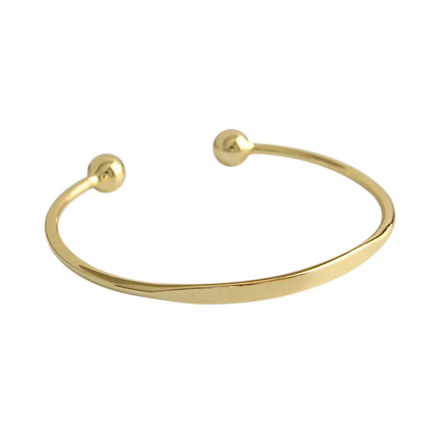 18K Gold Personalized Letter Bangle