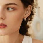 Load image into Gallery viewer, Minimalist 14K Gold Plated 925 Sterling Silver Hoop Earrings for Women