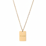 Load image into Gallery viewer, Loretana Engravable Necklace Gold Plated
